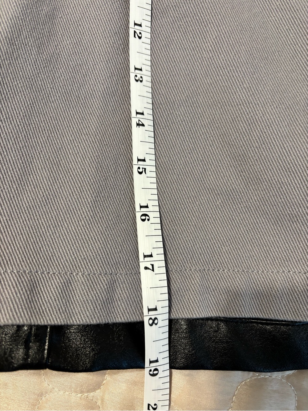 VOY Contrast Faux Leather Shirt Dress | Cotton | Button Front | Pockets | Size L - Picture 7 of 9